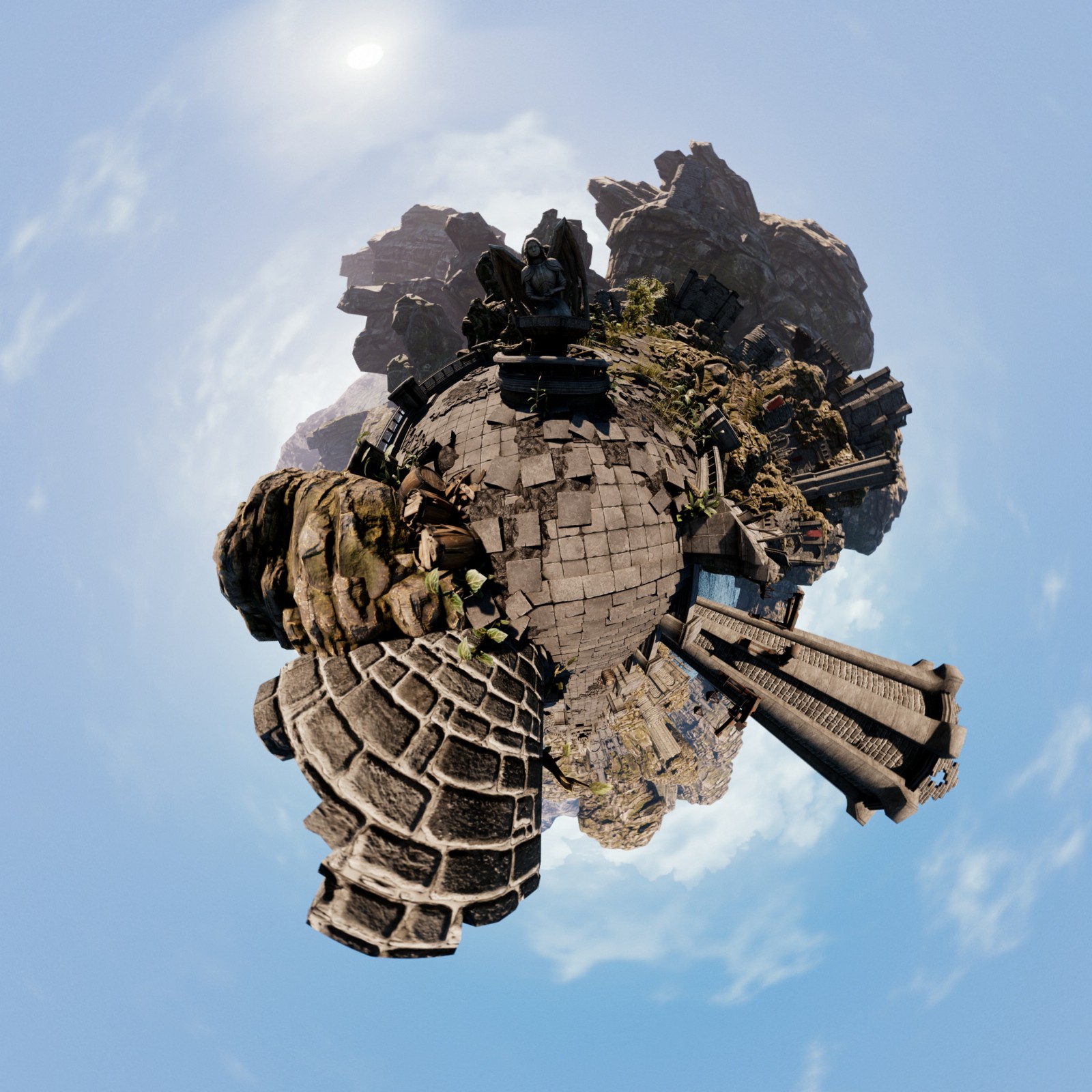 Tiny world 360 of Infinity Edge Grasslands.